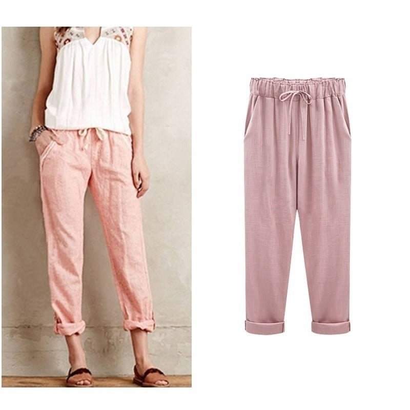 Image of Karen | Women's Drawstring Cuffed Trousers