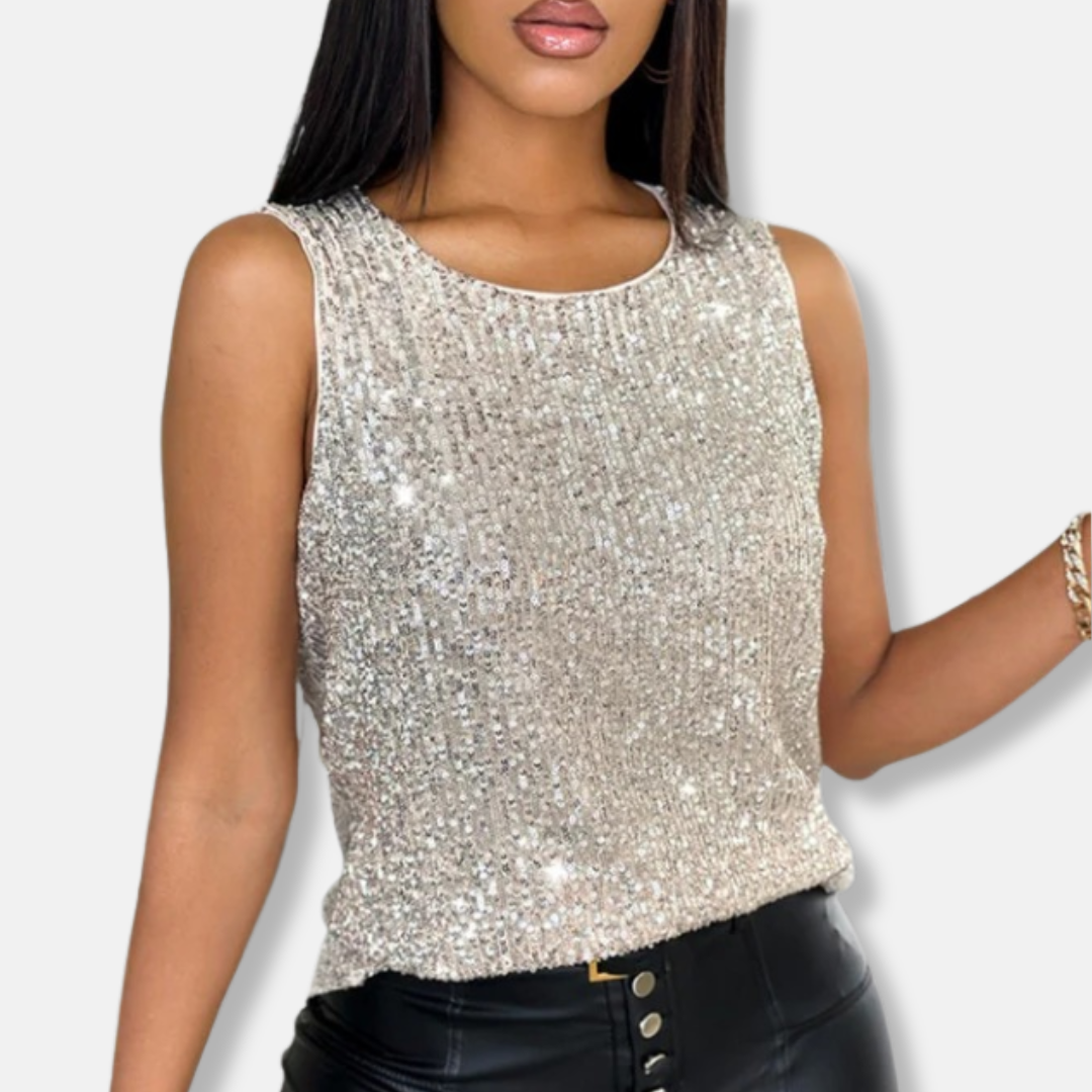 Image of Mae | Women's Sequin Sleeveless Top