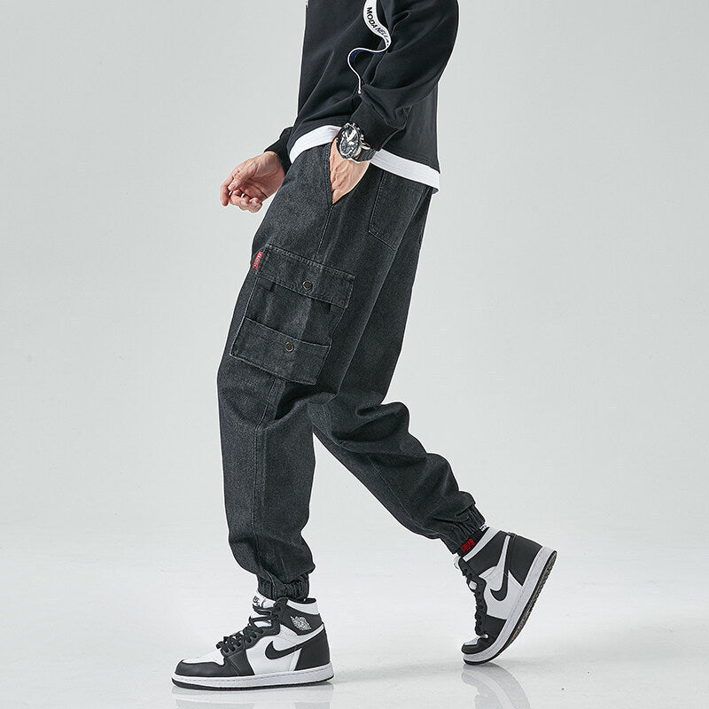 Image of Nico | Men's Jogger Denim Cargo Pants