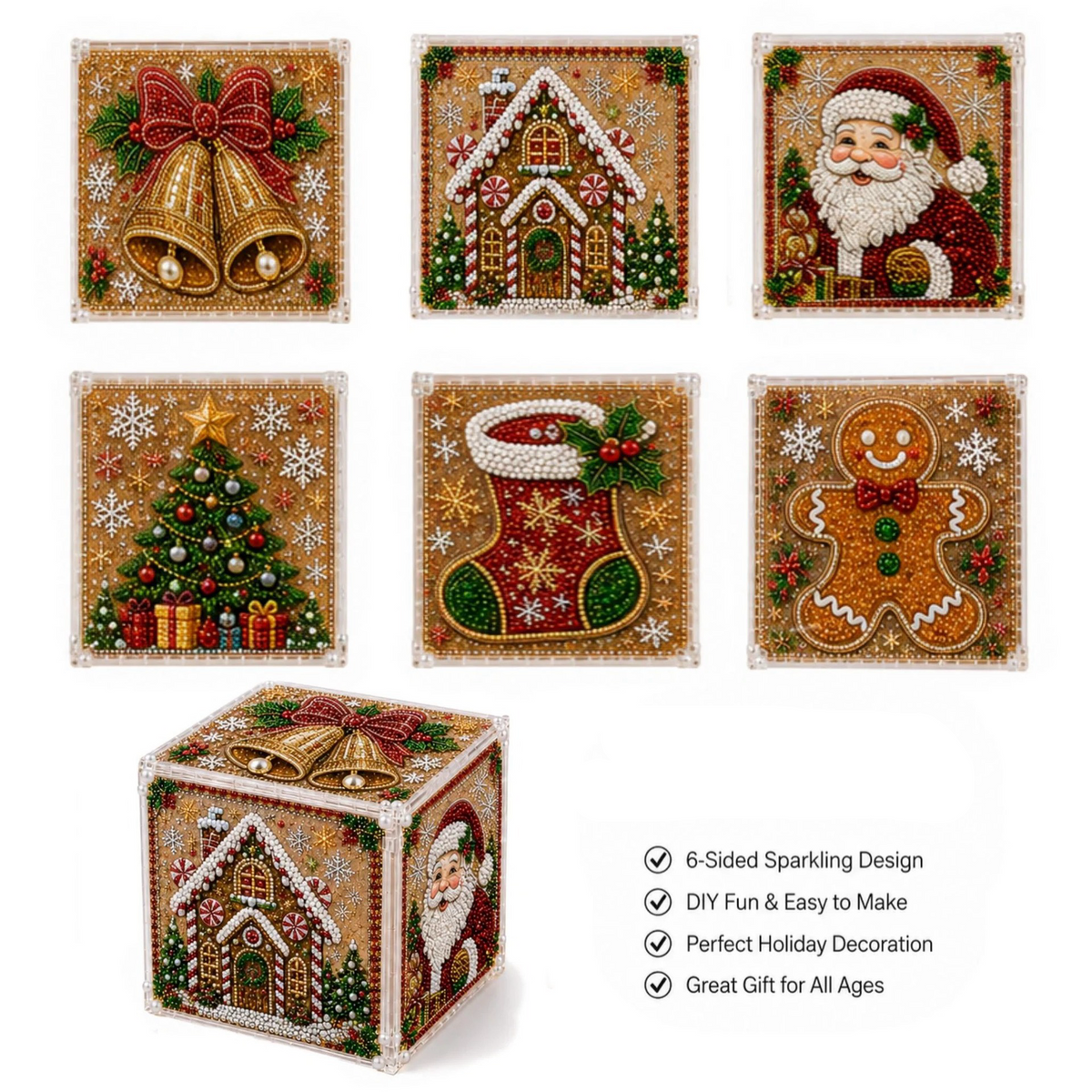 3D Diamond Painting Christmas Gift Box