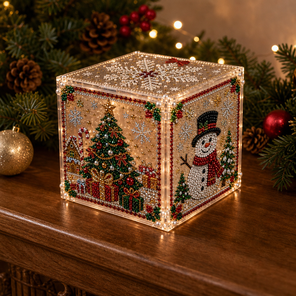 3D Diamond Painting Christmas Gift Box