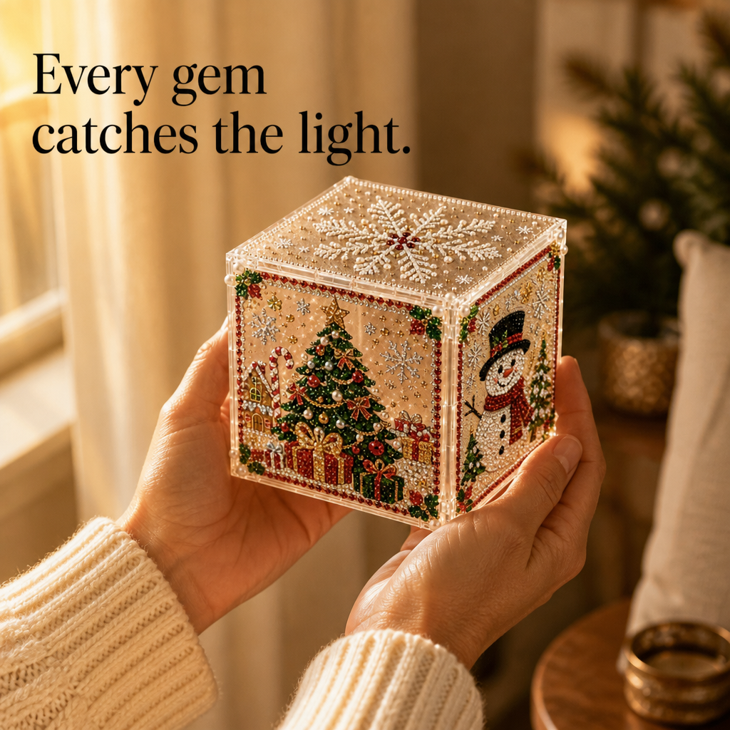 3D Diamond Painting Christmas Gift Box