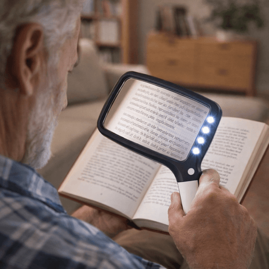 3X Handheld Magnifier with Bright LED Lighting