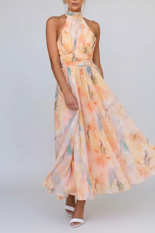 Floral A-Line Maxi Dress for Women
