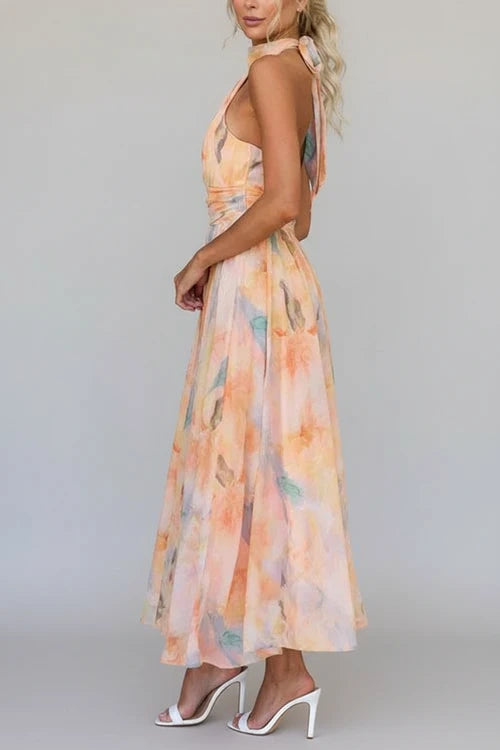 Floral A-Line Maxi Dress for Women
