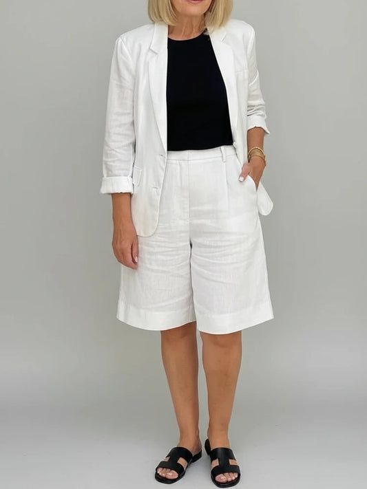 Relaxed Fit Blazer Set for Women