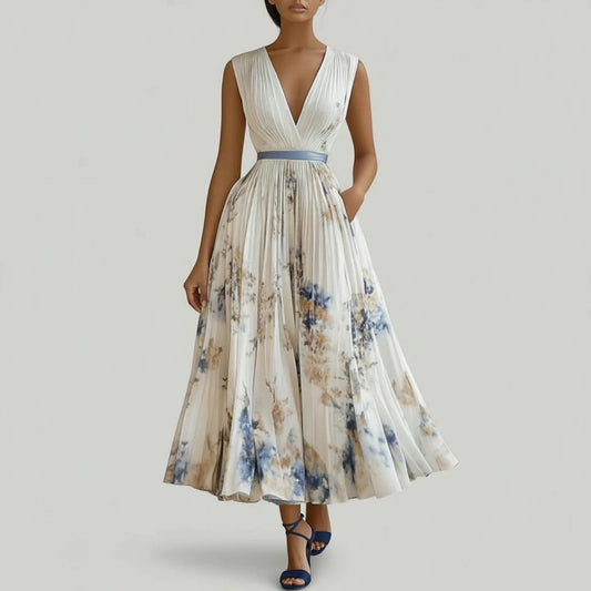 Sleeveless A-Line Midi Dress for Women