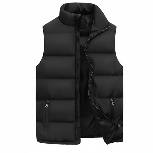 Zip Up Padded Puffer Vest for Men