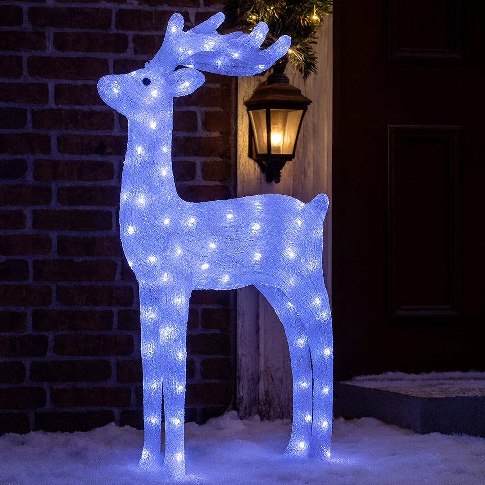 Acrylic Reindeer with LED Lights - Height 92 cm