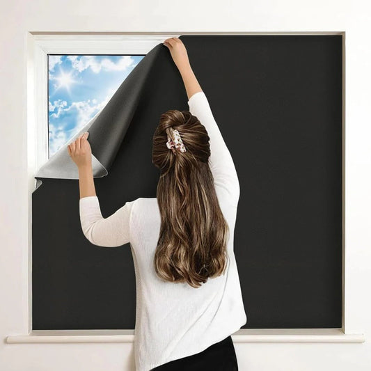 Adhesive Blackout Sun-Blocking Window Shade