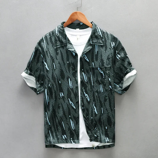 Image of Alfred | Men's Button-Down Short Sleeve Shirt