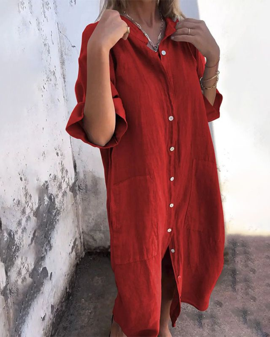 Image of Alison | Women's Button-Down Midi Dress