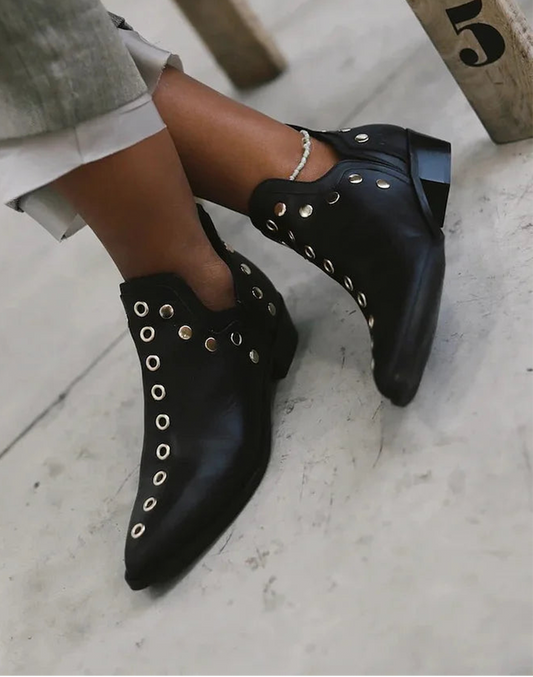 Image of Bailey | Women's Studded Pointed Ankle Boots