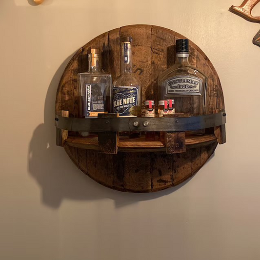 Bourbon Whiskey Oak Barrel Shelf – Oakspire