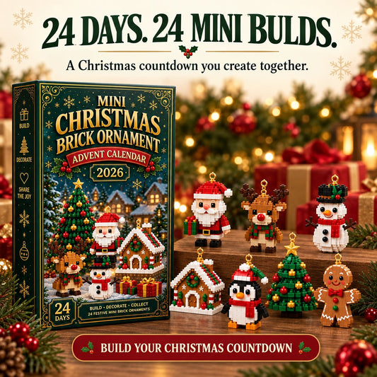 Christmas Ornament Advent Calendar – 24 Mini Building Sets for Christmas Decoration