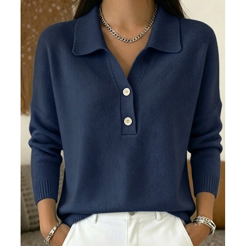 Collared Button Pullover