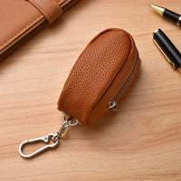 Compact Leather Keychain Pouch