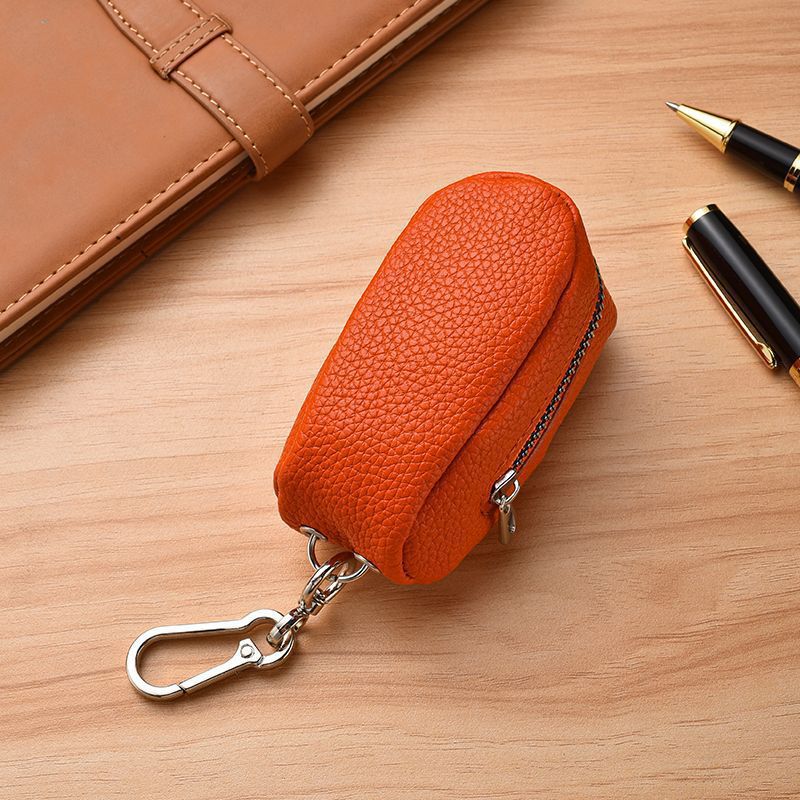 Compact Leather Keychain Pouch