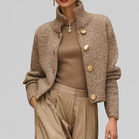 Image of Edith | Women's Cropped Button-Front Jacket