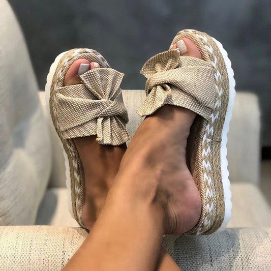 Image of Esther | Women's Bow Platform Sandals