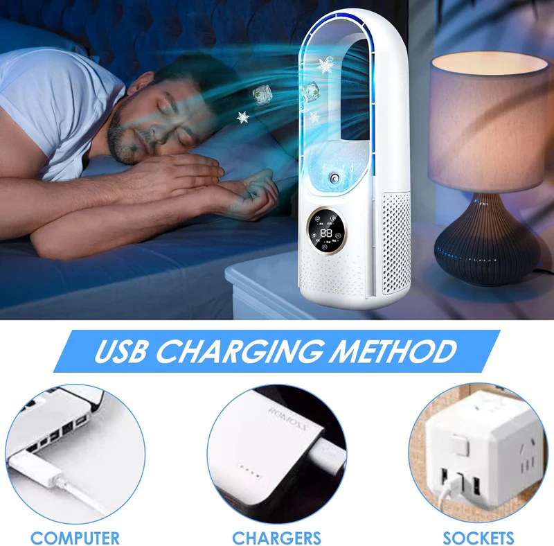 Dopiv | 2025 Blade-Free Silent Portable Air Conditioner Humidifier for Home and Office