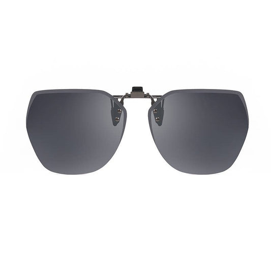Dopiv | Clip-on Rimless Polarized Sunglasses, with Anti-glare and Flip-Up Design, for Outdoor/Driving
