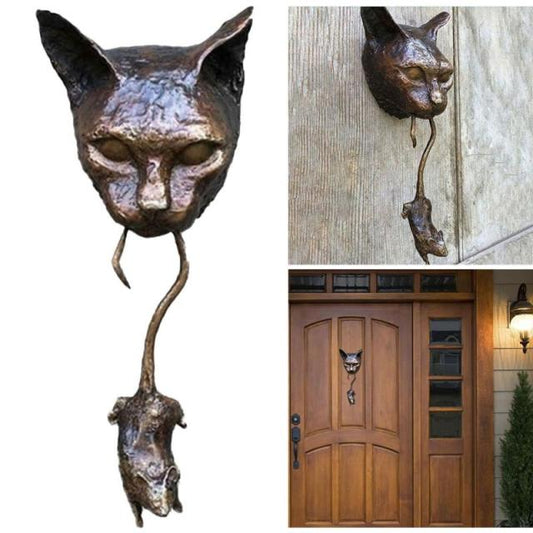 Dopiv | Creative Cat and Mouse Metal Door Knocker