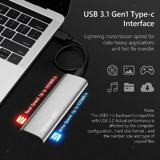 Dopiv | External Portable SSD | High-Speed Solid State Drive | Black