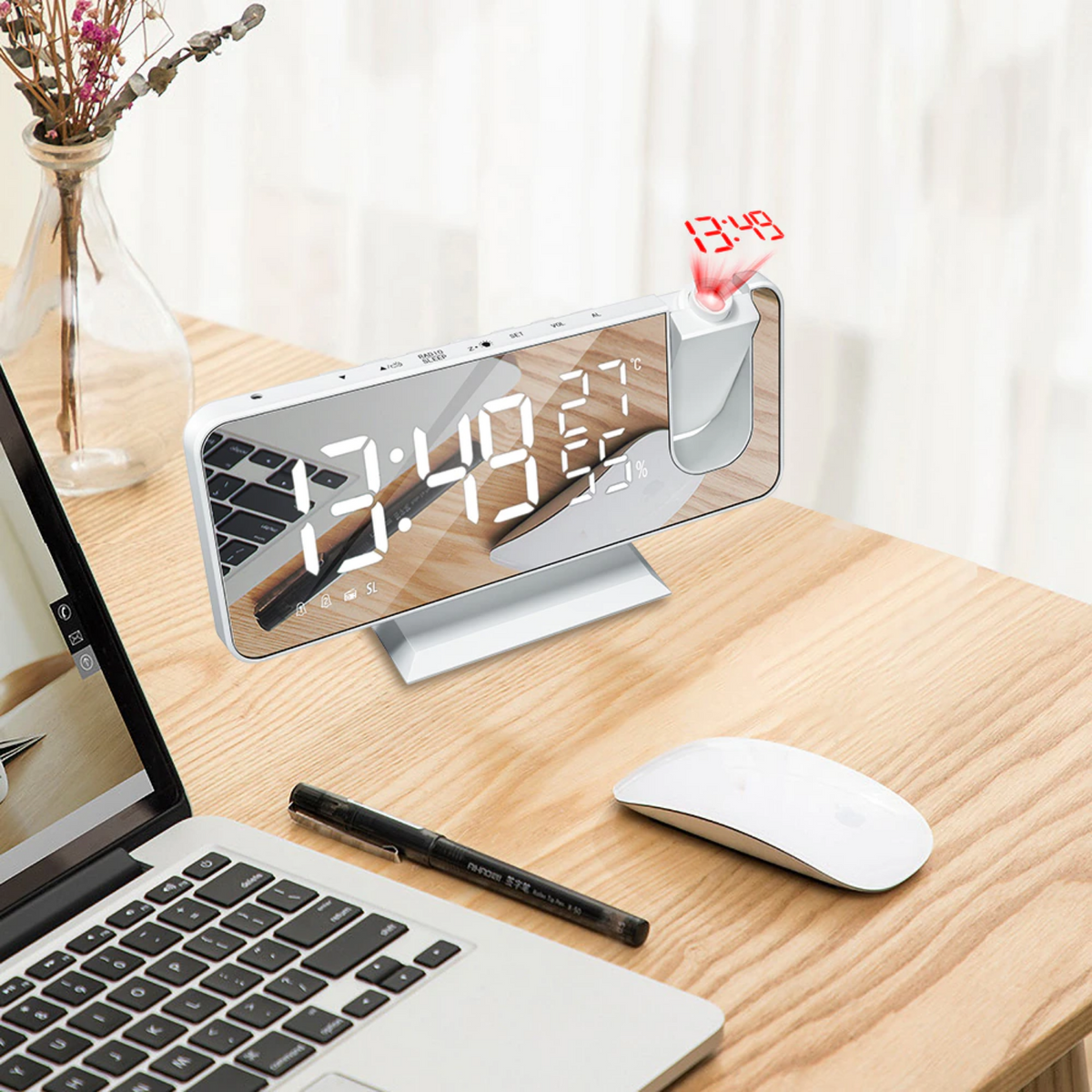 Dopiv Dopiv™ Astronatic™ | The Best Alarm Clock with LED Screen - 180° Projector - USB Charger