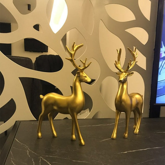 Dopiv | Golden Couple Deer Figurines