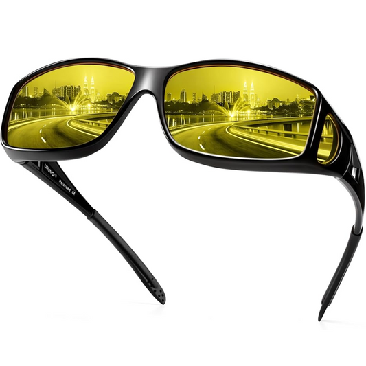 Dopiv | Jeremy Night Vision Polarised Driving Glasses – Anti-Glare Glasses for Safer Night Driving