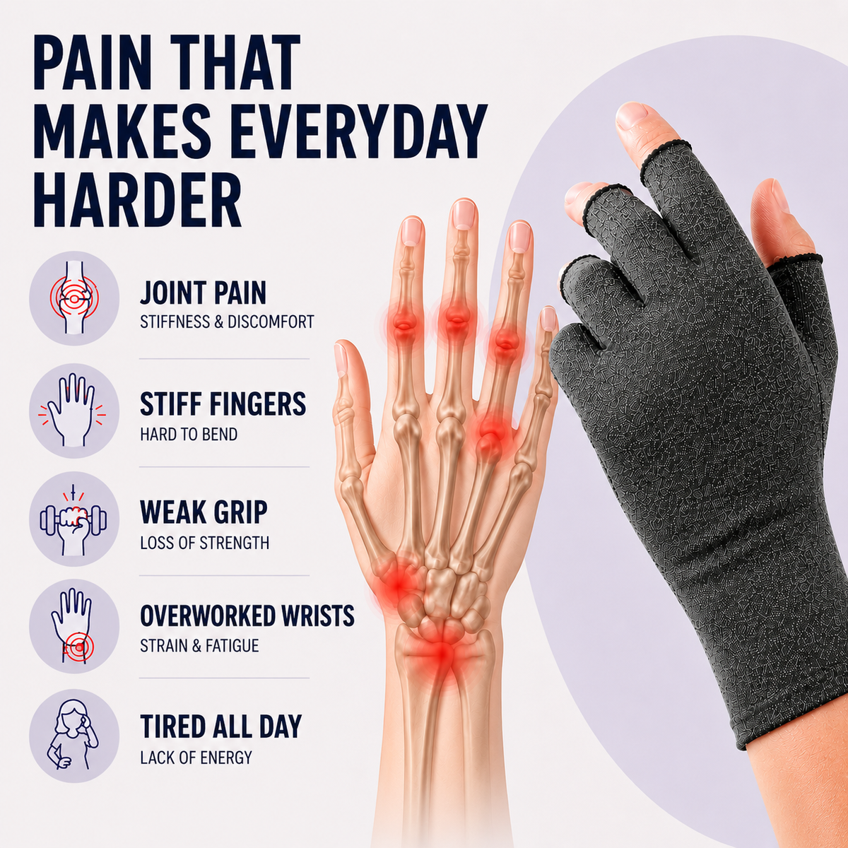 Dopiv | RelievoGlove Half Finger Compression Glove