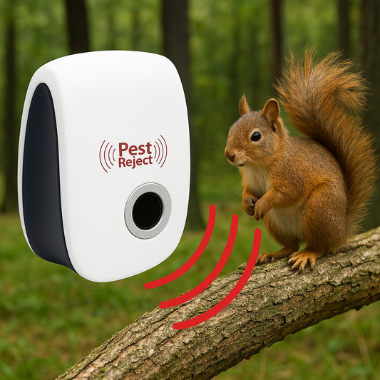 Dopiv | Ultrasonic Squirrel Repeller Device - Effective Pest Control to Deter Squirrels in 48 Hours for Gardens & Yards