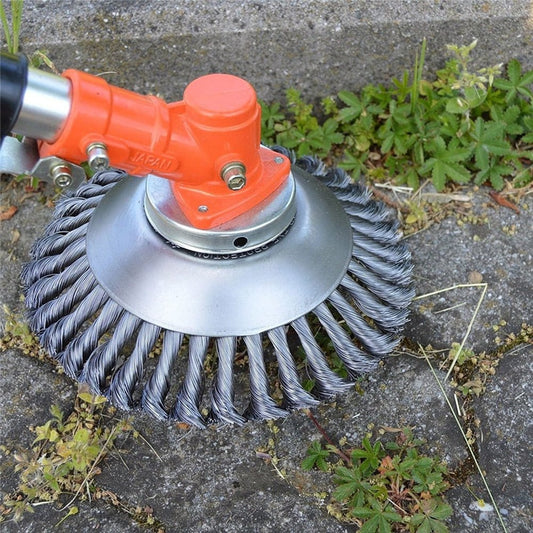 Dopiv | Weed Brush for Trimmer – Robust Wire Brush Made of Steel for Joint Paving Garden Care