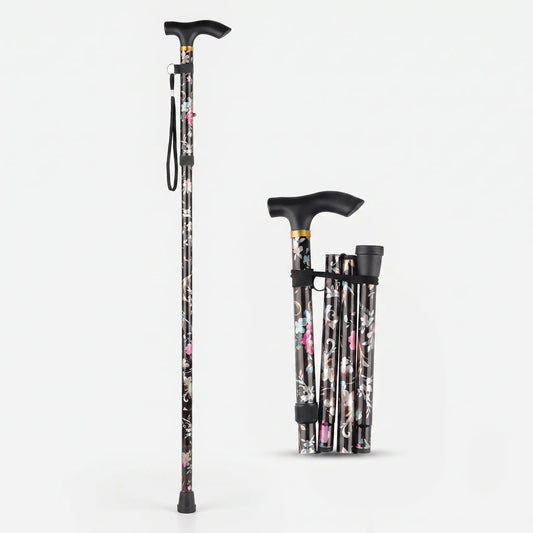 Floral Fold-Away Walking Stick