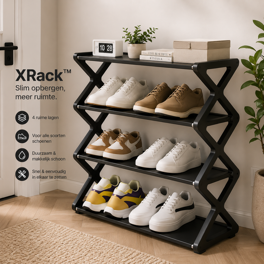 Foldable 4-Tier Shoe Rack – Space-Saving