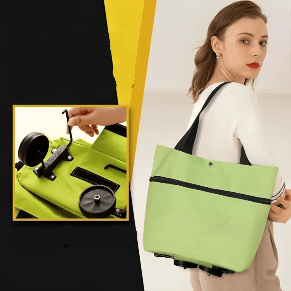 Foldable Shopping Trolley Bag with Wheels – Eco-Friendly, Compact & Lightweight