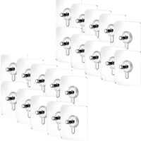 GlideHold® TransparentHook: Heavy Duty No Drill Adhesive Wall Transparent Hook