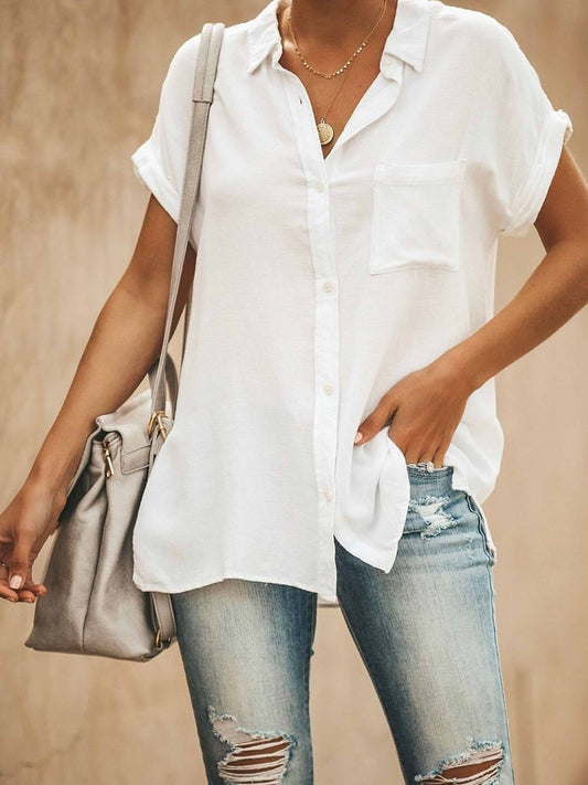 Image of Gloria | Women's Button-Down Collared Blouse