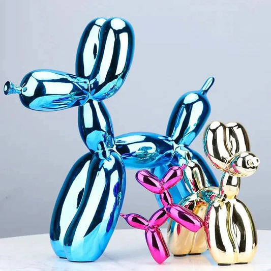 Glossy Resin Balloon Dog Sculpture – Modern Living Room Décor