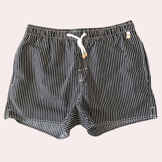 Image of Grayson | Men's Striped Drawstring Swim Shorts