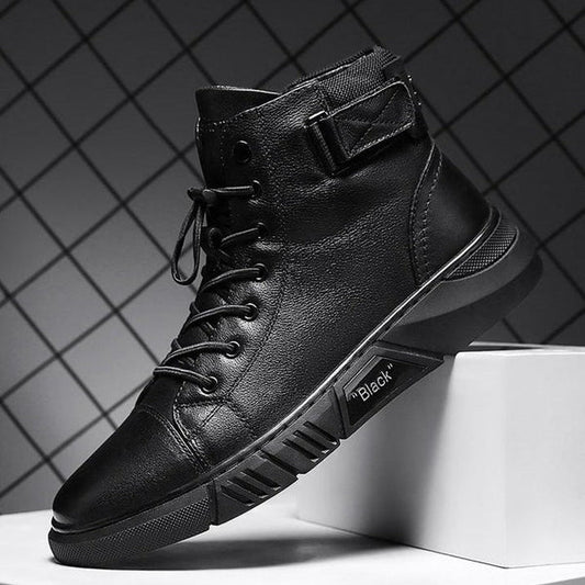 Handcrafted Black Leather Boots