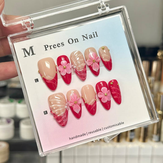 Handmade Floral Press-On Nail Set
