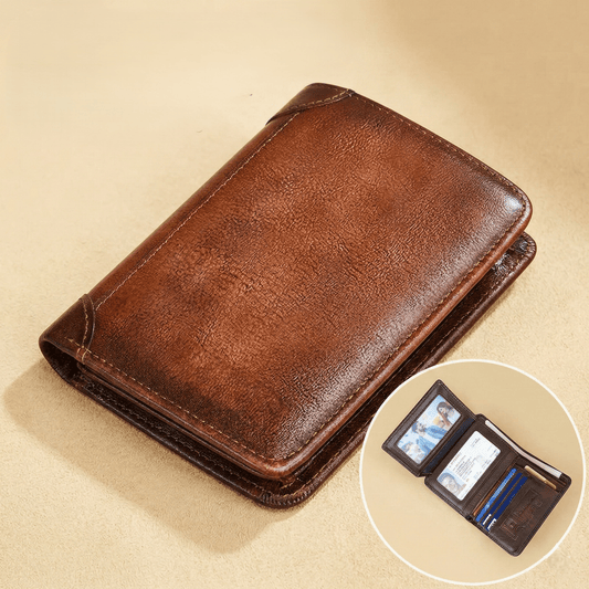 Handmade Genuine Leather RFID-Blocking Wallet