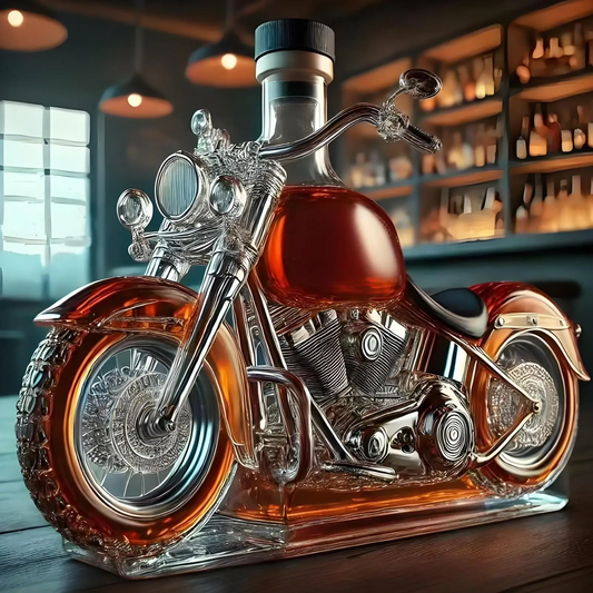 Harley Motorcycle Shaped Whiskey Decanter for Home Bar