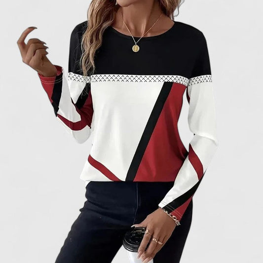 Image of Harmony | Women's Long Sleeve Color Block Sweater
