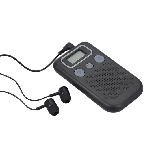 Hearing Aid Sound Amplifier – Battery-Powered In-Ear Hearing Enhancement Device with Headset for Seniors and Adults