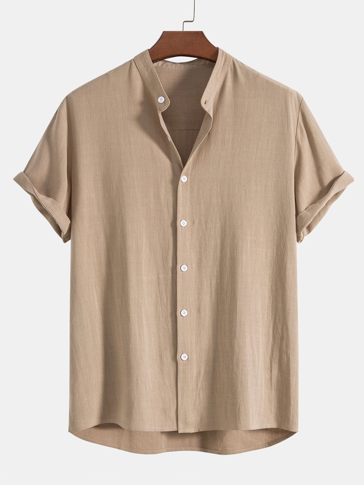 Image of Holden | Men's Grandad Collar Button-Down Shirt