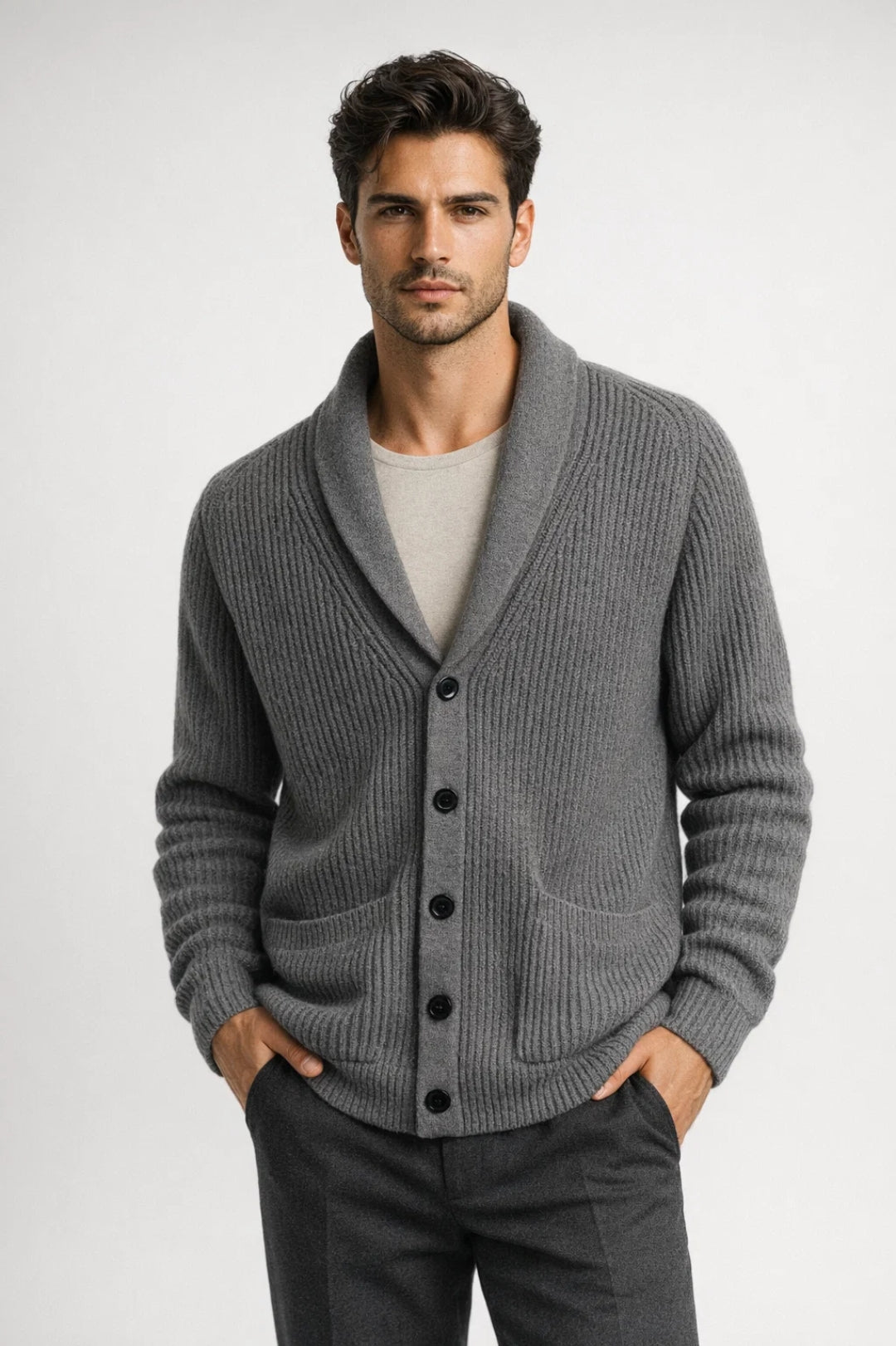 Image of Jaden | Men's Shawl Collar Cardigan