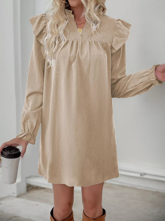 Image of Jillian | Women's Long Sleeve Ruffle Mini Dress